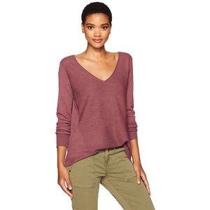 NYDJ‎ Double V Long Sleeve Mauvewood Sweate…